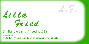 lilla fried business card